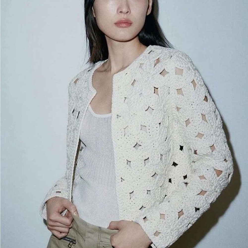 Zara crochet Cardigan NWT (Size:- XS- S) / LIMITED EDITION